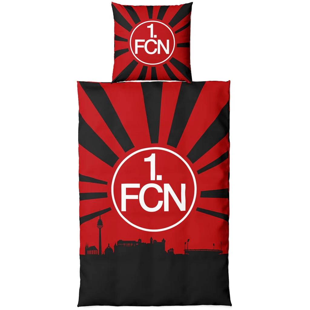 1. FC Nürnberg Bettwäsche Skyline 135x200 + 80x80cm