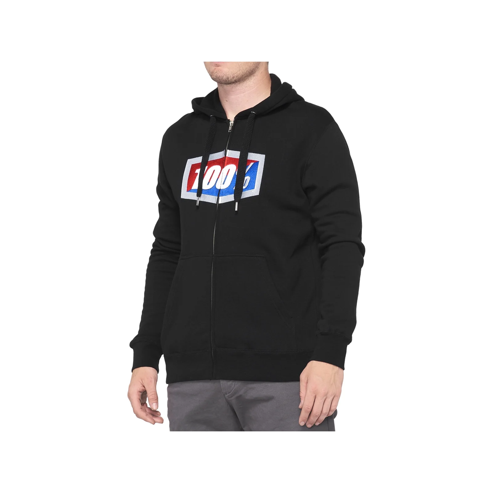 100% Official full-zip Hoodie black