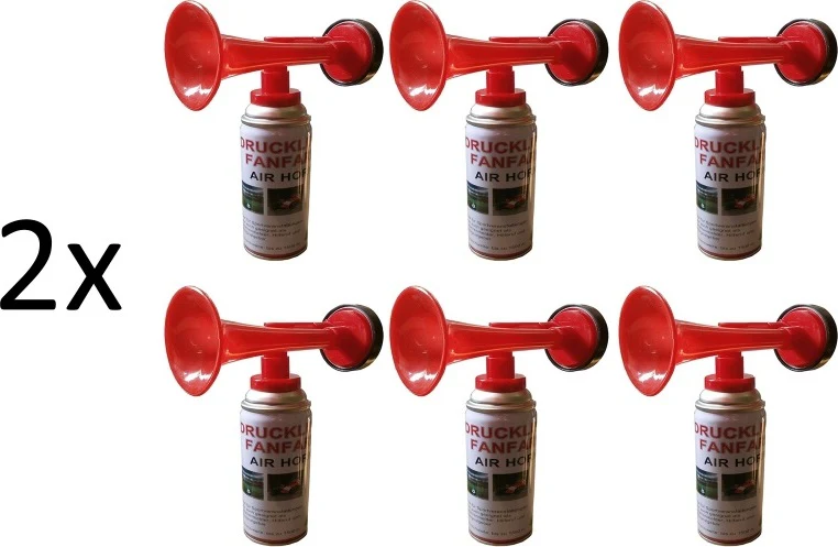 12 Stück Druckluft Fanfare Tröte Hupe Signalhorn Air Horn Stadion