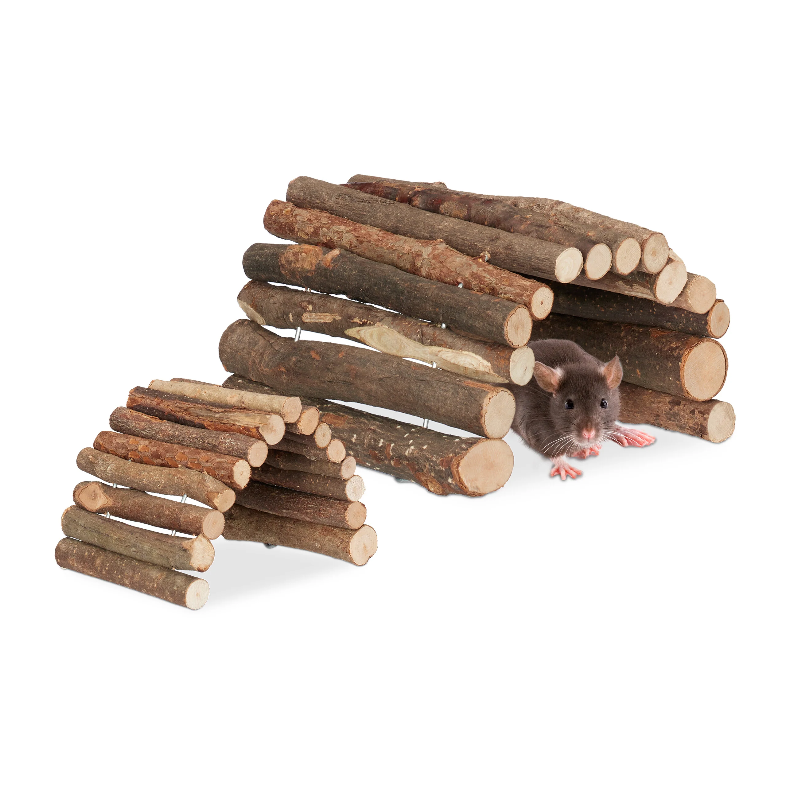 2er Set Nagerbrücke aus Holz 2 Größen