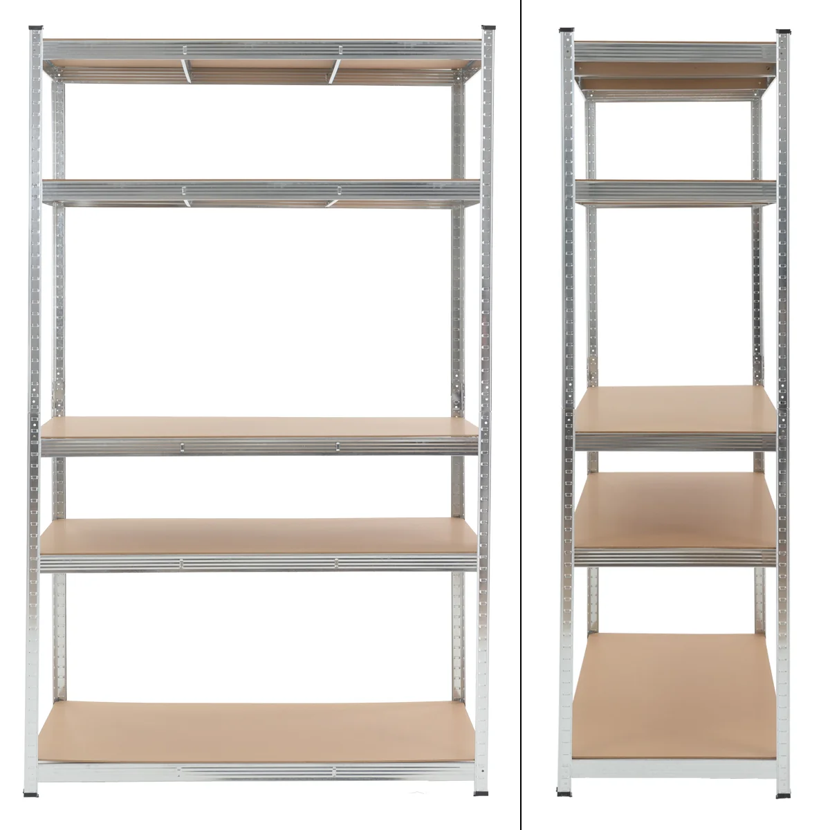 2er Set Werkstattregal Schwerlastregal 200x120x60cm Metall verzinkt mit 5 Böden - Image 2