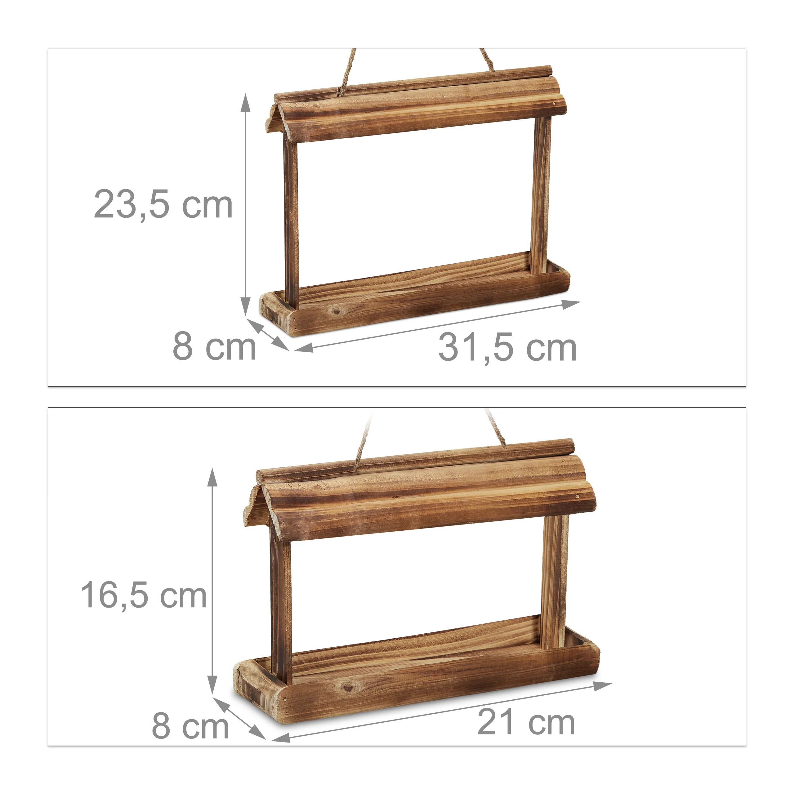 2x Vogelfutterhaus aus Holz - Image 4