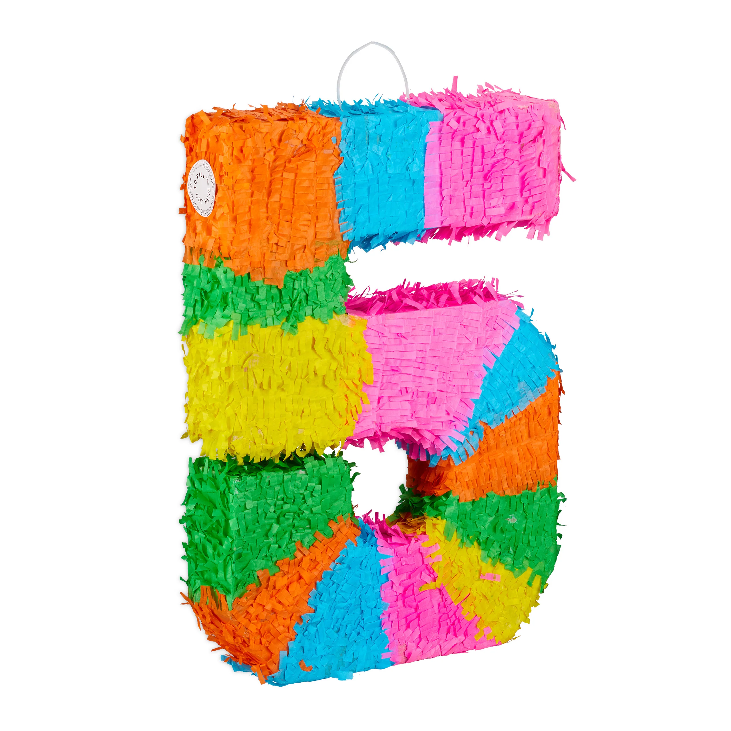 3-teiliges Pinata Set Zahl 5
