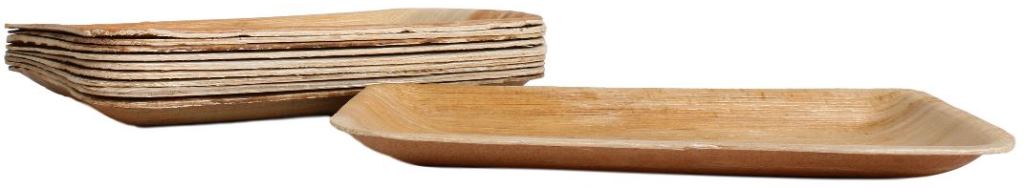 30x rechteckige Teller aus Palmblatt 15 x 23 cm - Image 3