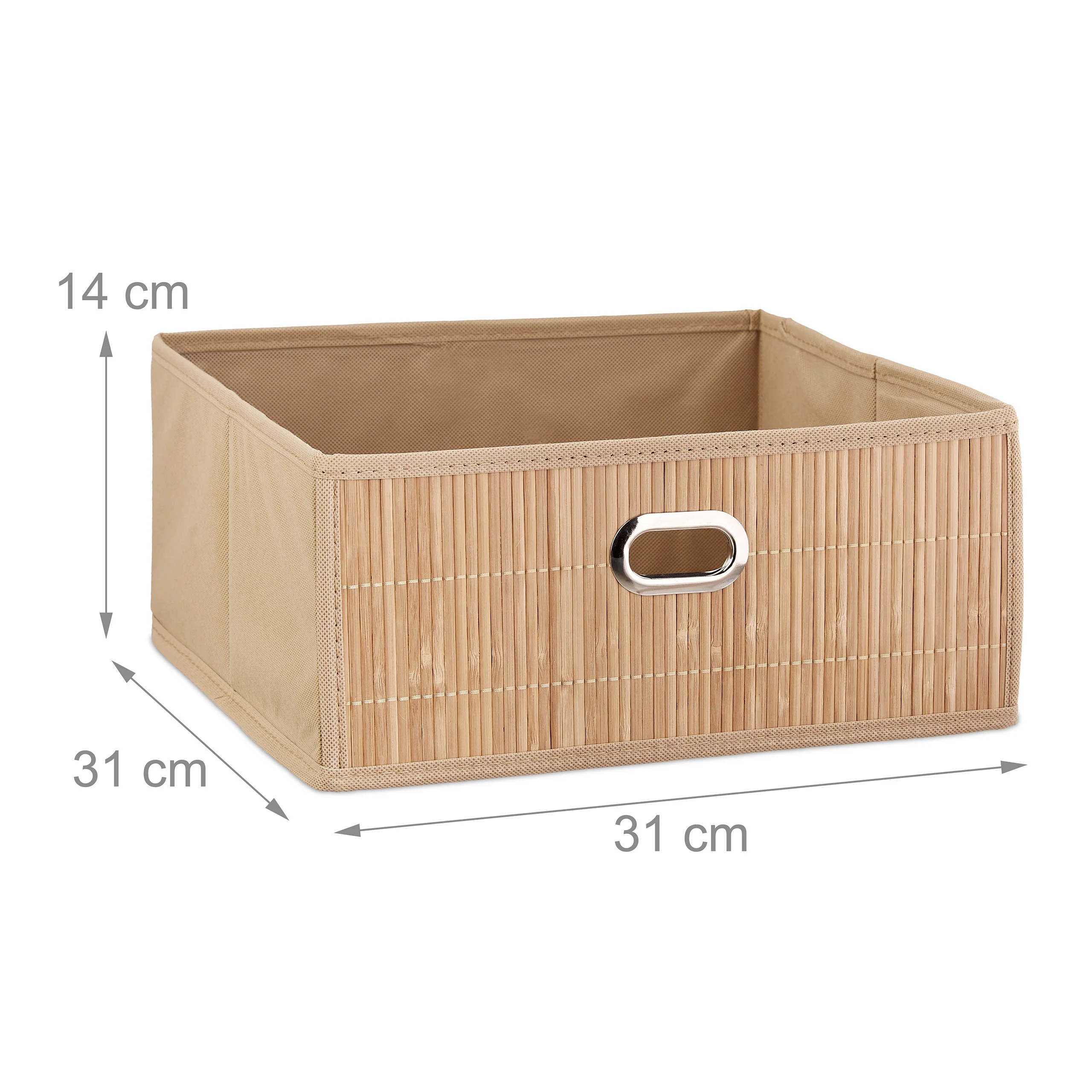 4 x Aufbewahrungskorb Bambus flach - Image 29