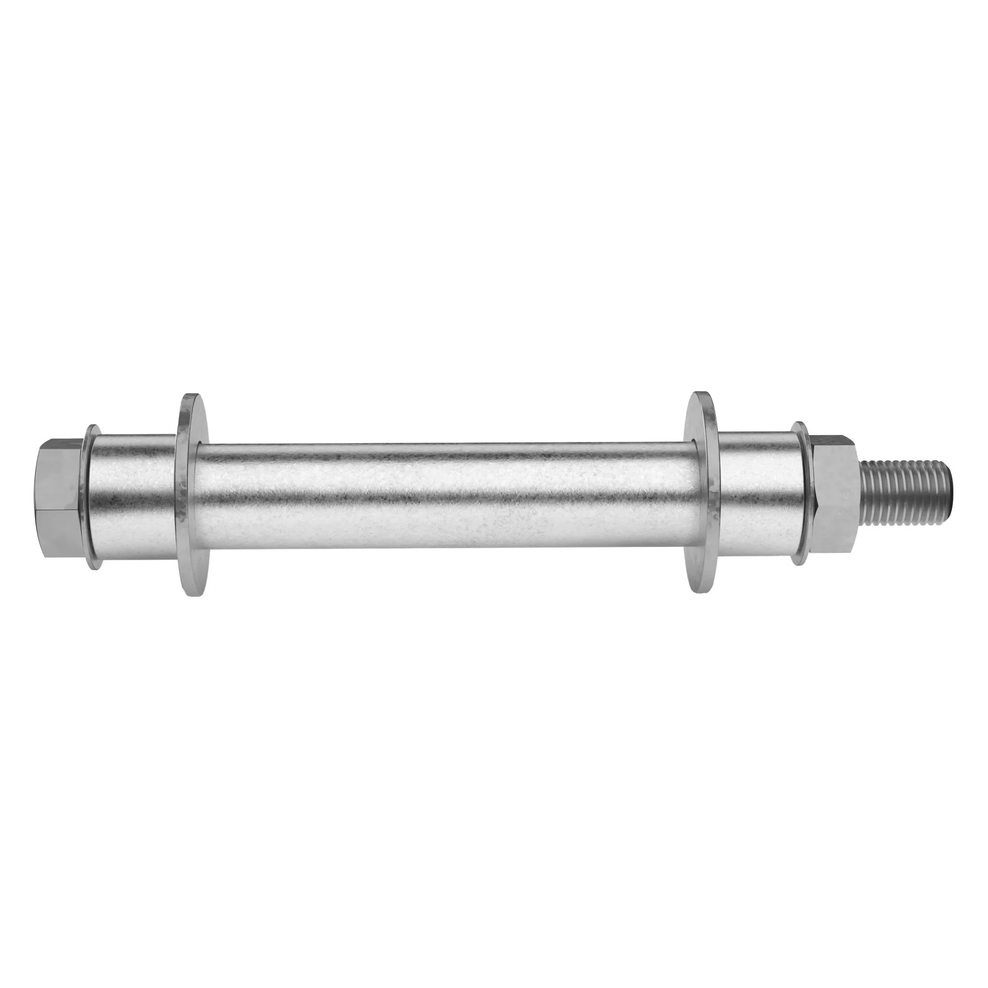 4er Schubkarrenrad Reifen mit Achse PU 4.80/4.00-8 Ø 390 mm Vollgummi Ersatzrad - Image 4