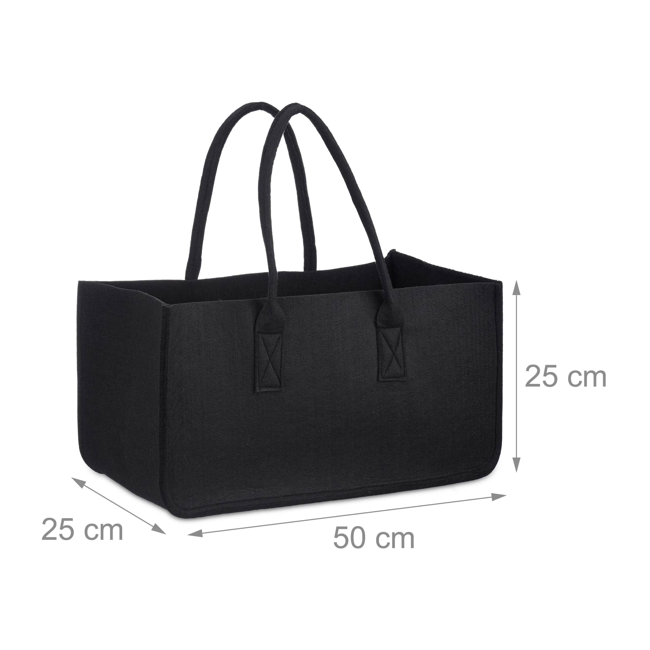 4x Kaminholztasche aus Filz, grau - Image 13