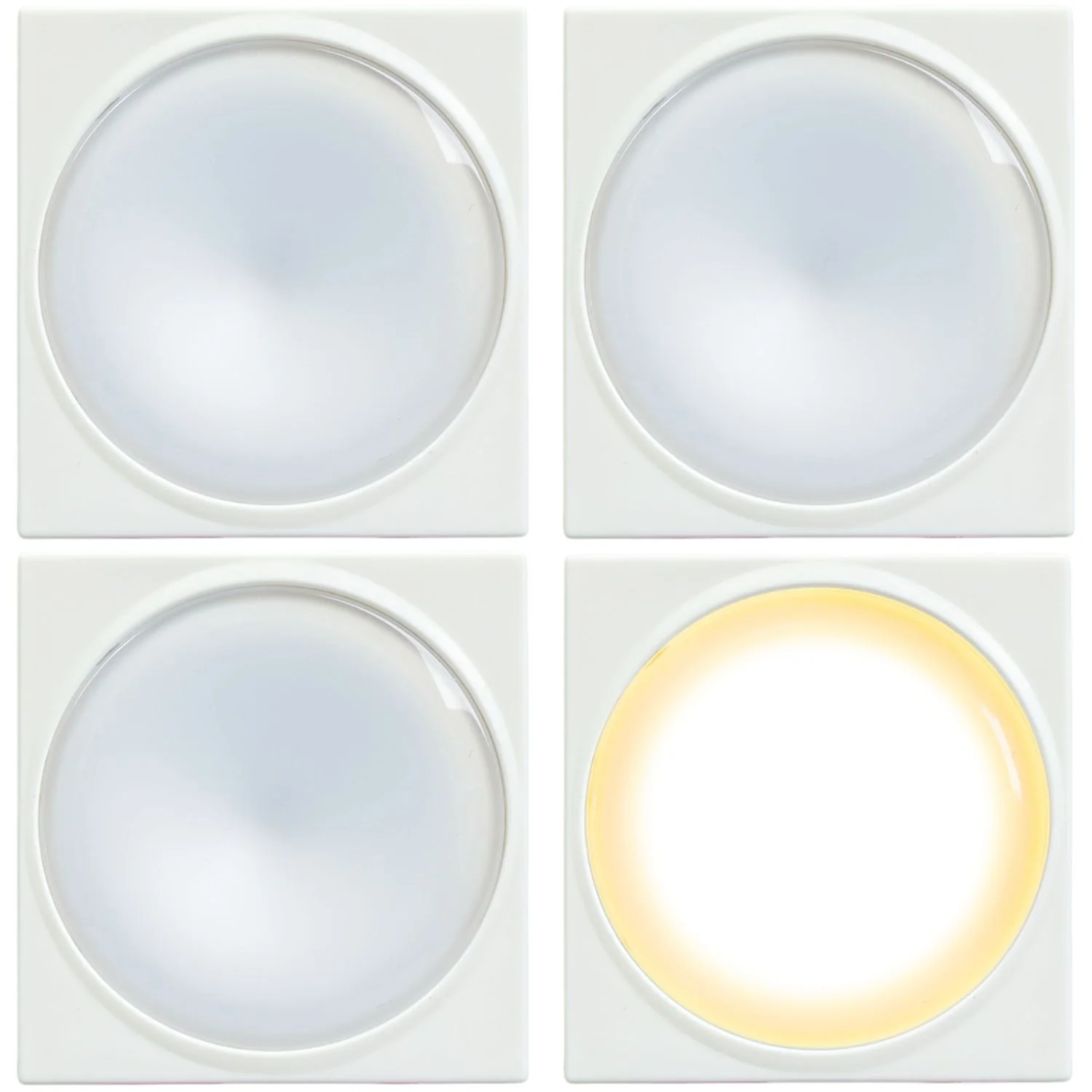 4x LED-Nachtlicht mit Push-Knopf Batteriebetrieben