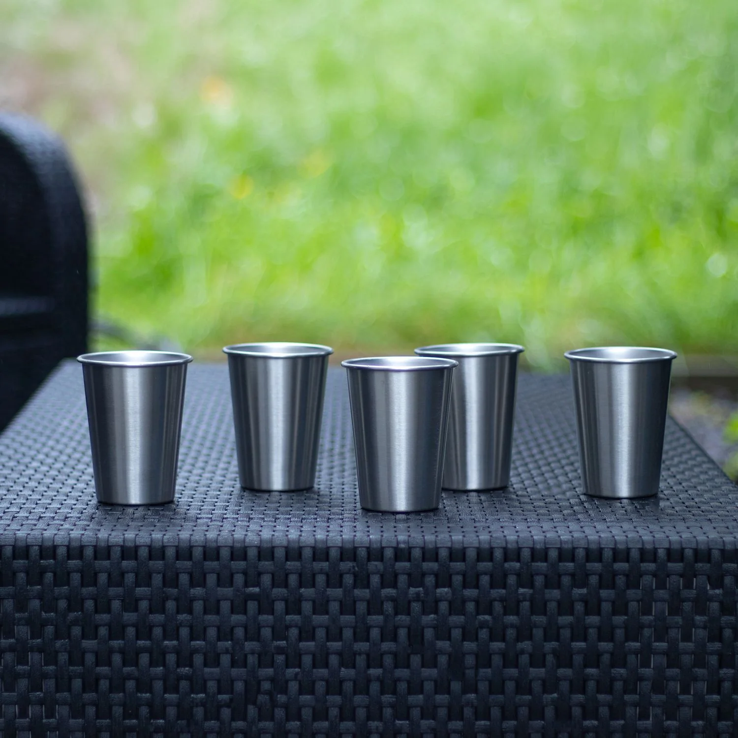 5x Stapelbare Edelstahl Becher Camping Outdoor Metall Becher Tasse - Image 4