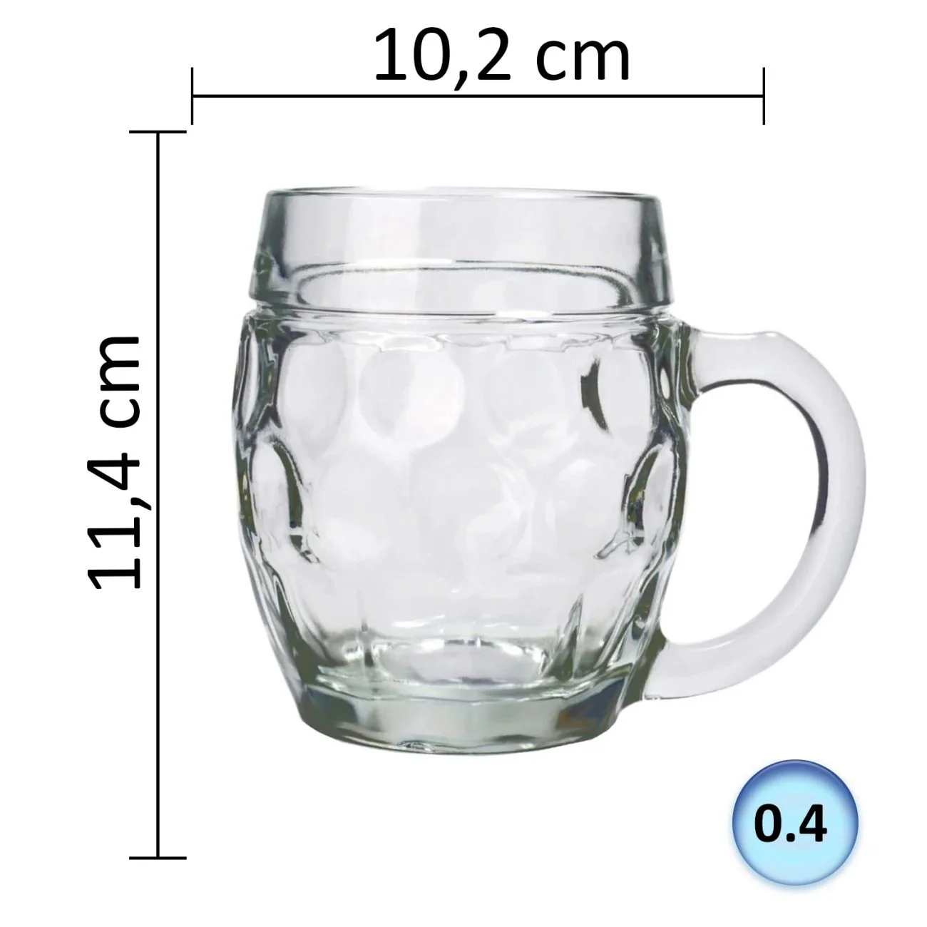 6er Set Tübinger Bierkrüge, 0,4 Liter – Robuste Biergläser für vollen Genuss - Image 4