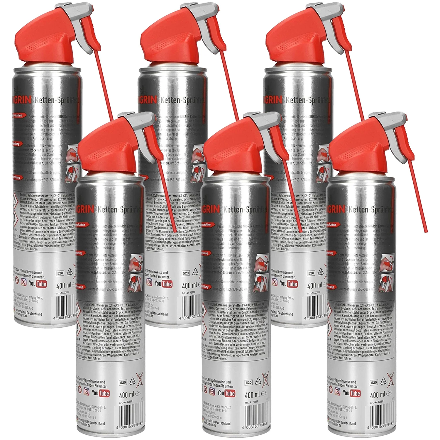 6x MOTO-BIKE Ketten-Sprühfett 400ml - Image 3