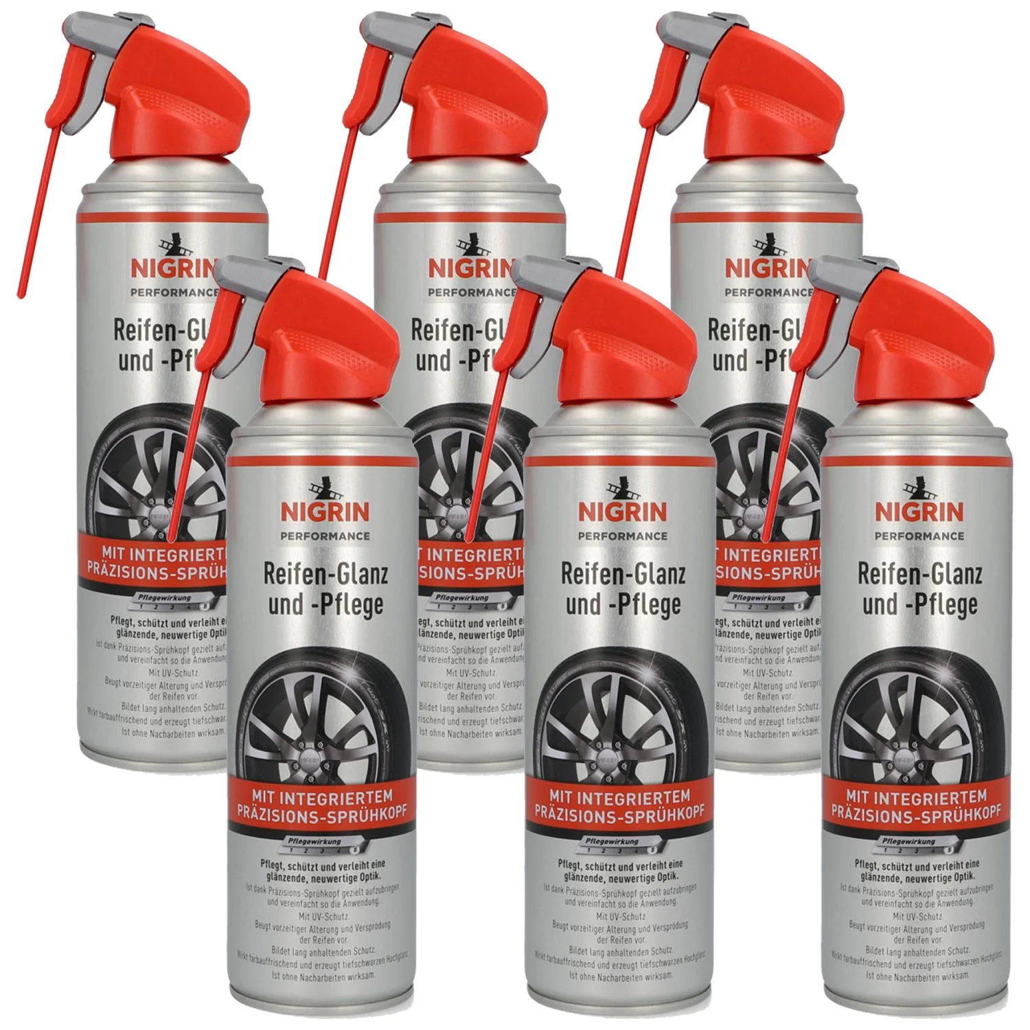 6x Reifen-Glanz und Pflege 500ml