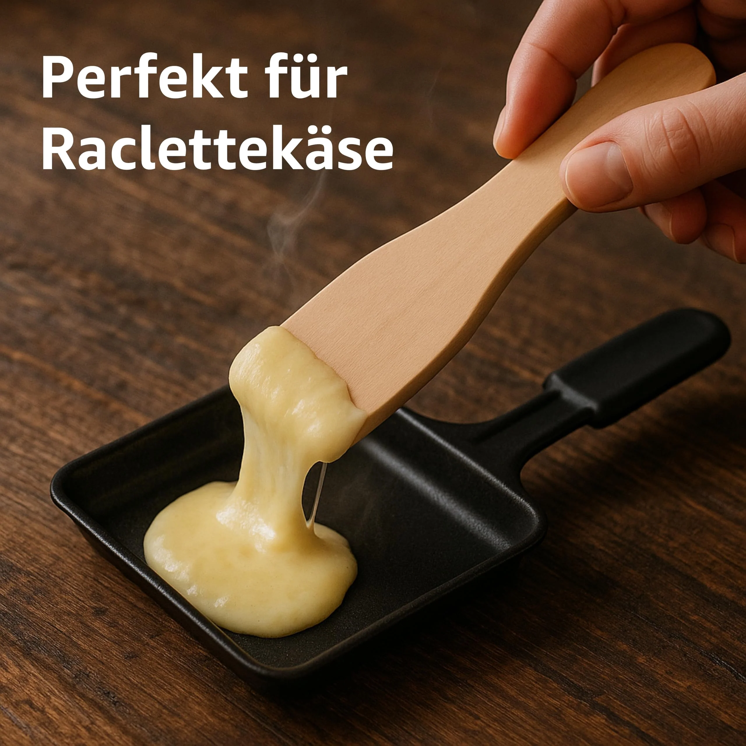 10x Raclette Schaber aus Holz - Praktische Racletteschieber / Käse-Spachtel für Raclette-Pfännchen - Image 3
