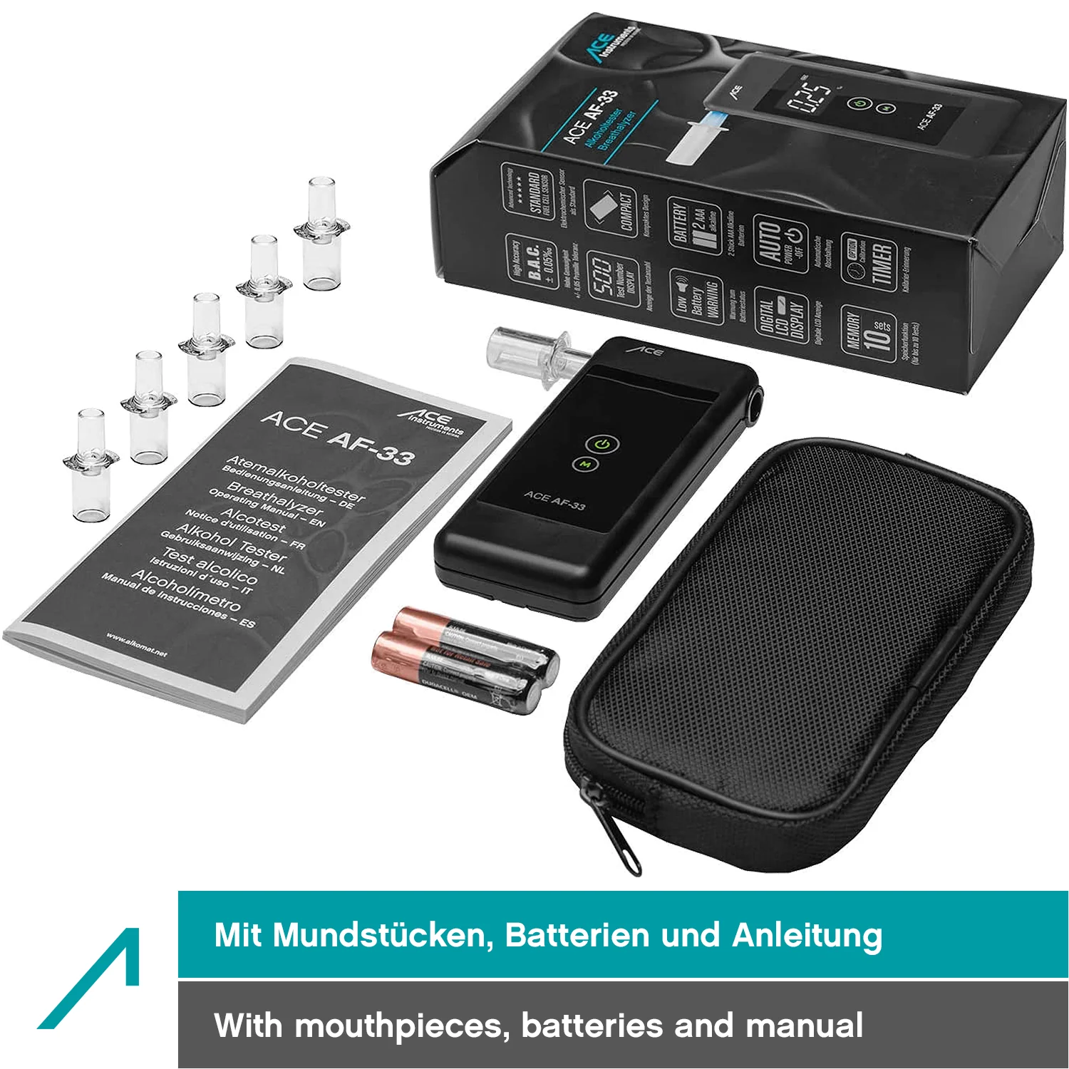 ACE AF-33 Promilletester - der #1 Alkoholtester laut BILD mit Note 1,1 (Test 2025) - Image 7