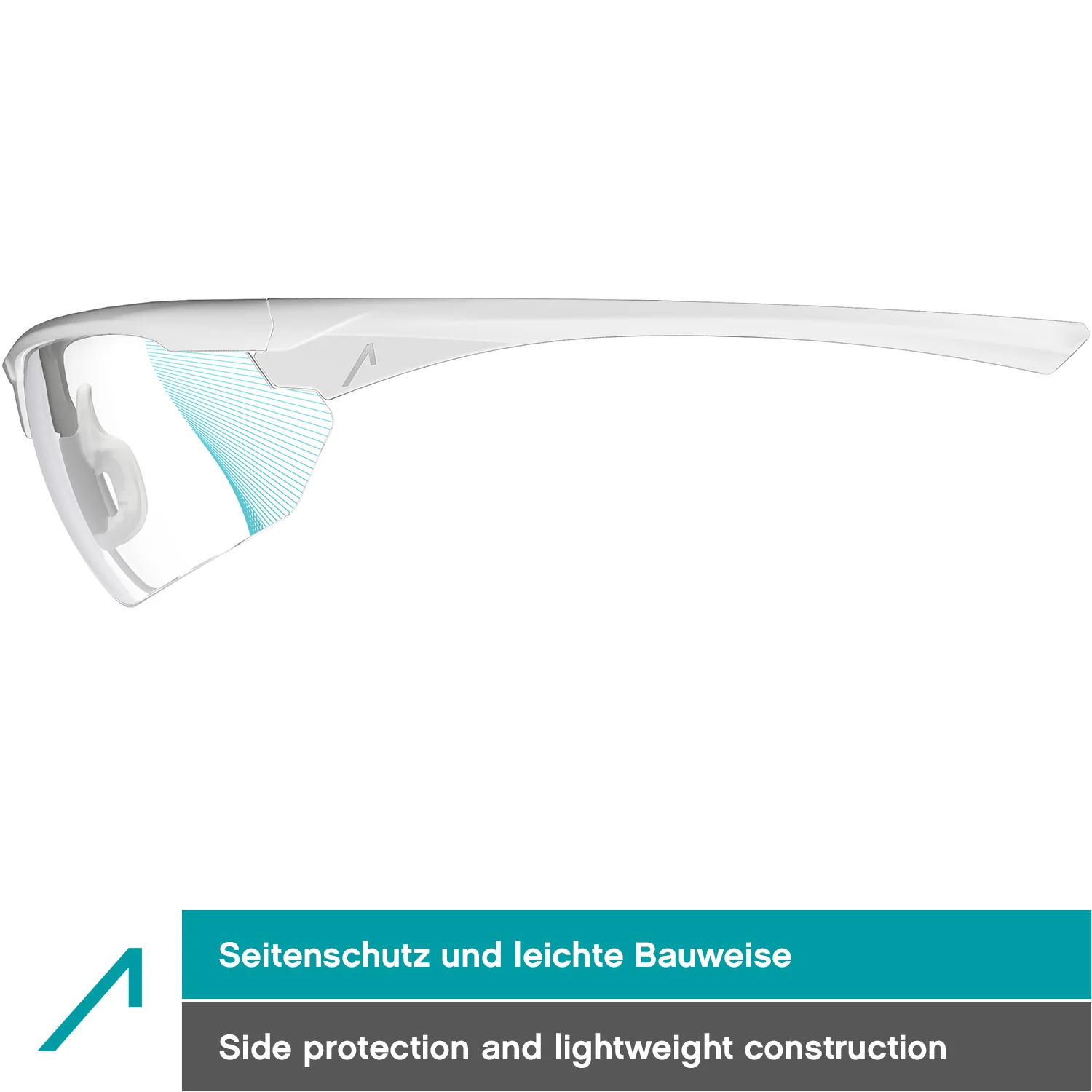 ACE Evo Schutzbrille - Antibeschlag-Arbeitsbrille für Arbeit, Airsoft, Schießsport etc. - Weiß - Image 5