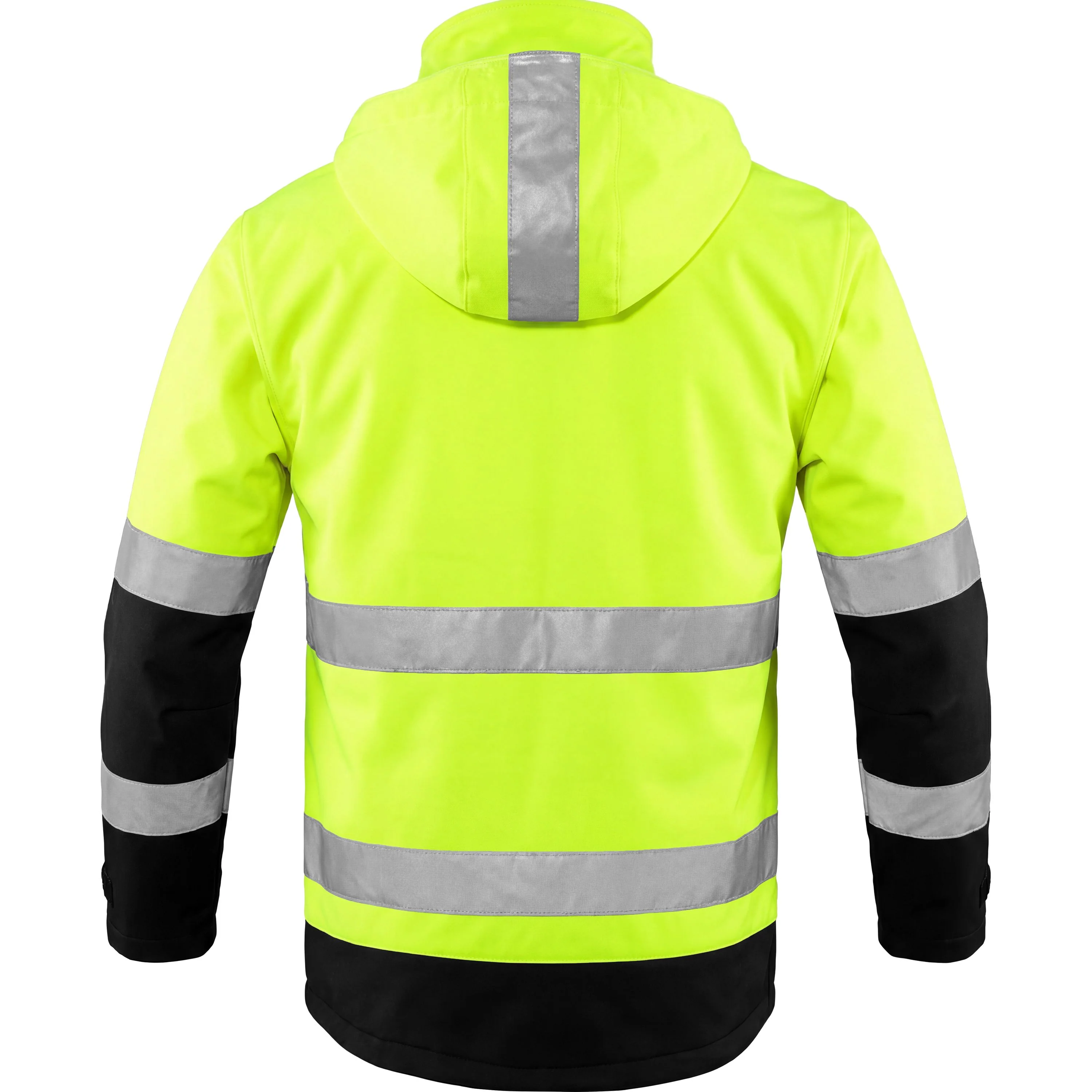 ACE Neon Warnschutz-Jacke - Softshell-Warnjacke mit abnehmbarer Kapuze - Image 2