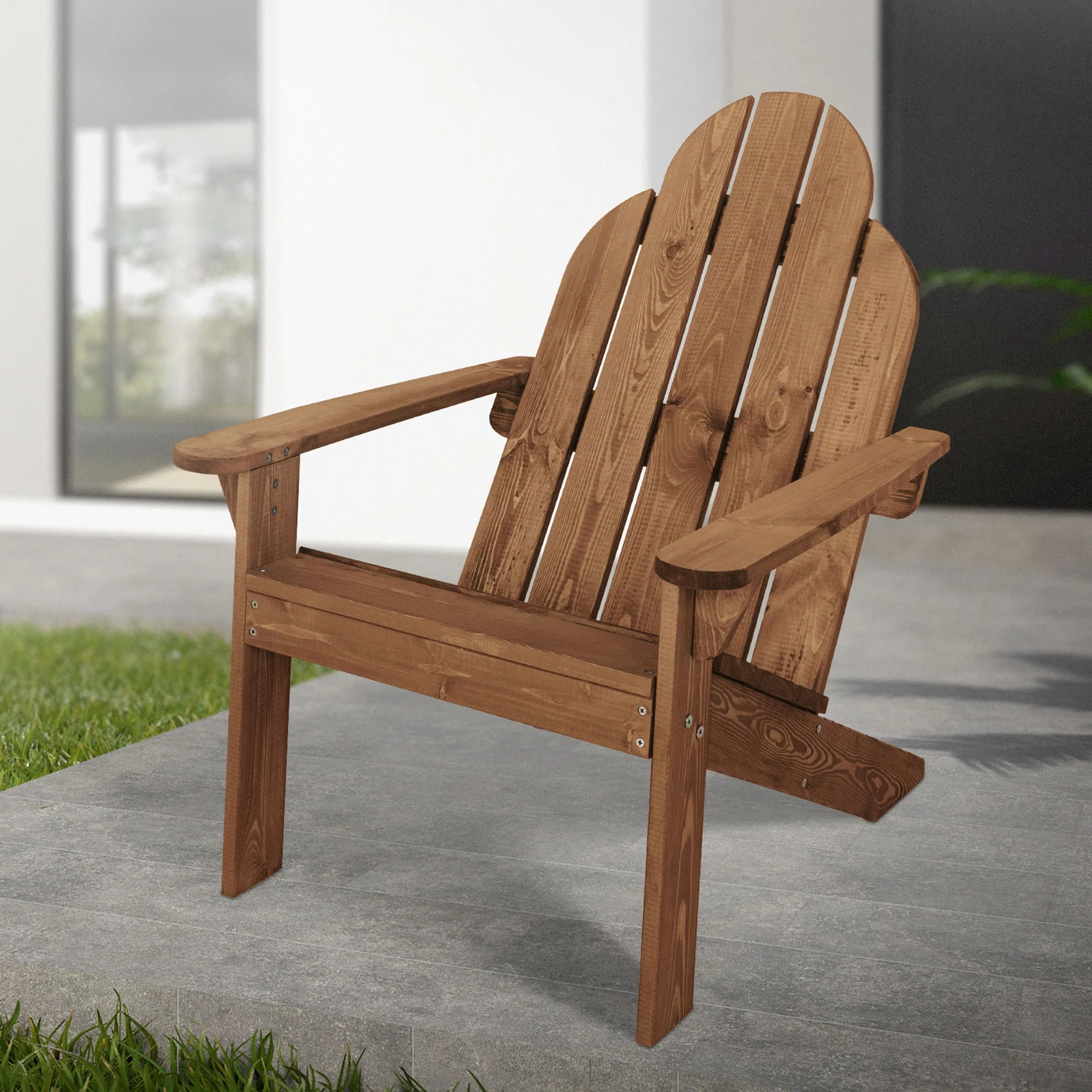 Adirondack-Stuhl aus Tannenholz Massiv, 92,5x70x89 cm, Braun - Image 2