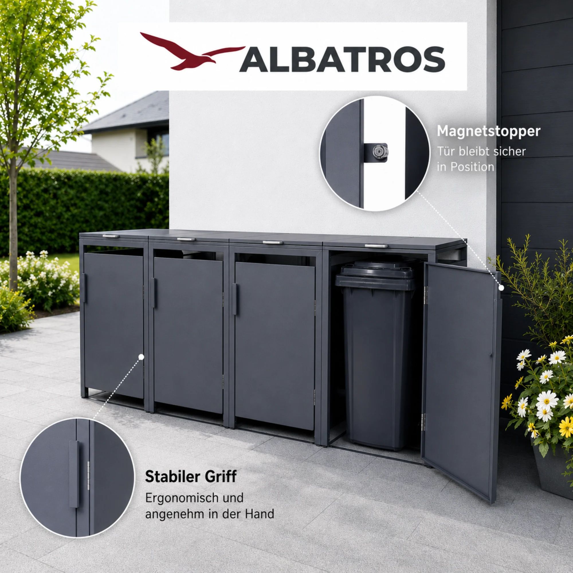 Albatros Mülltonnenbox für Hauswände 3er, MTW3 - Image 15