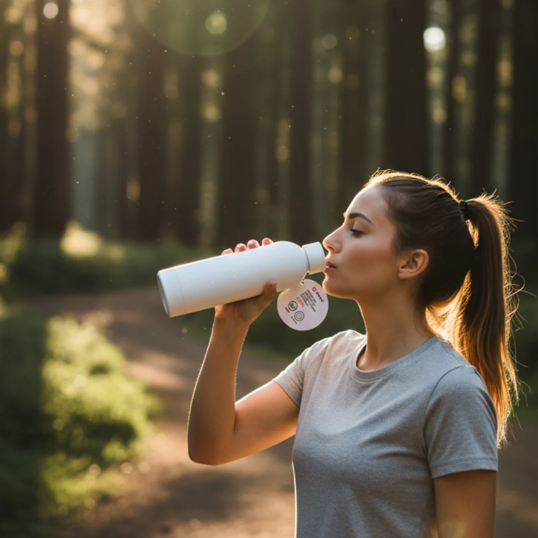 ALPINA Alu Trinkflasche 600ml Weiß Flasche Wasserflasche Thermosflasche Outdoor - Image 3