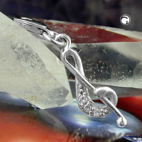Anhänger 20x7mm Charm Notenschlüssel Silber 925 - Image 2