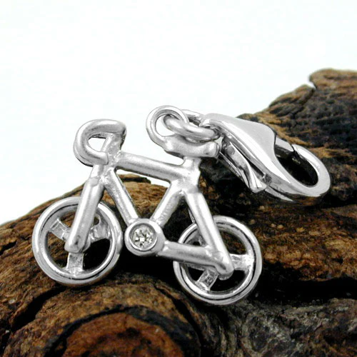 Anhänger, Charm Fahrrad, Silber 925 - Image 2