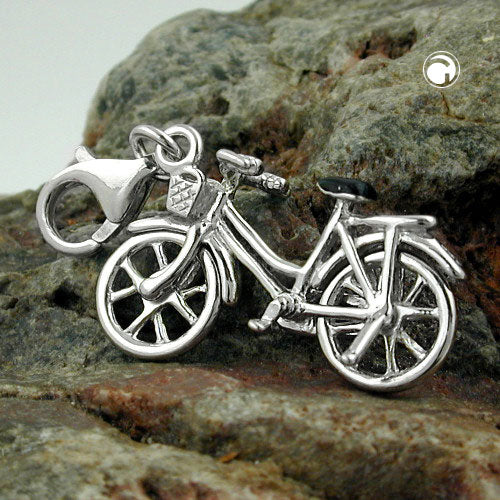 Anhänger, Charm Fahrrad, Silber 925 - Image 2