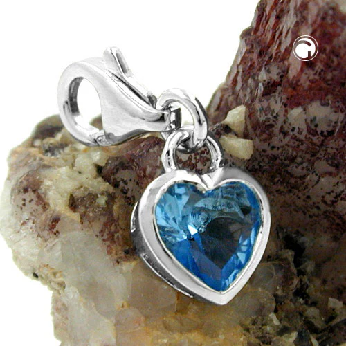 Anhänger, Charm Herz Zirkonia Silber 925 - Image 2