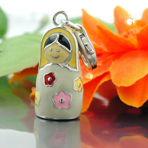 Anhänger, Charm, Puppe, Silber 925 - Image 2
