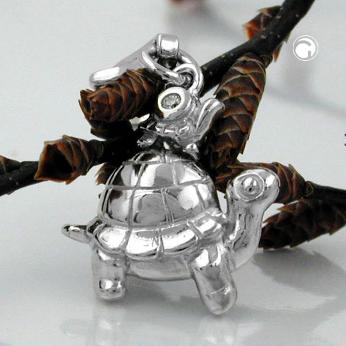 Anhänger Charm Schildkröte, Silber 925 - Image 2