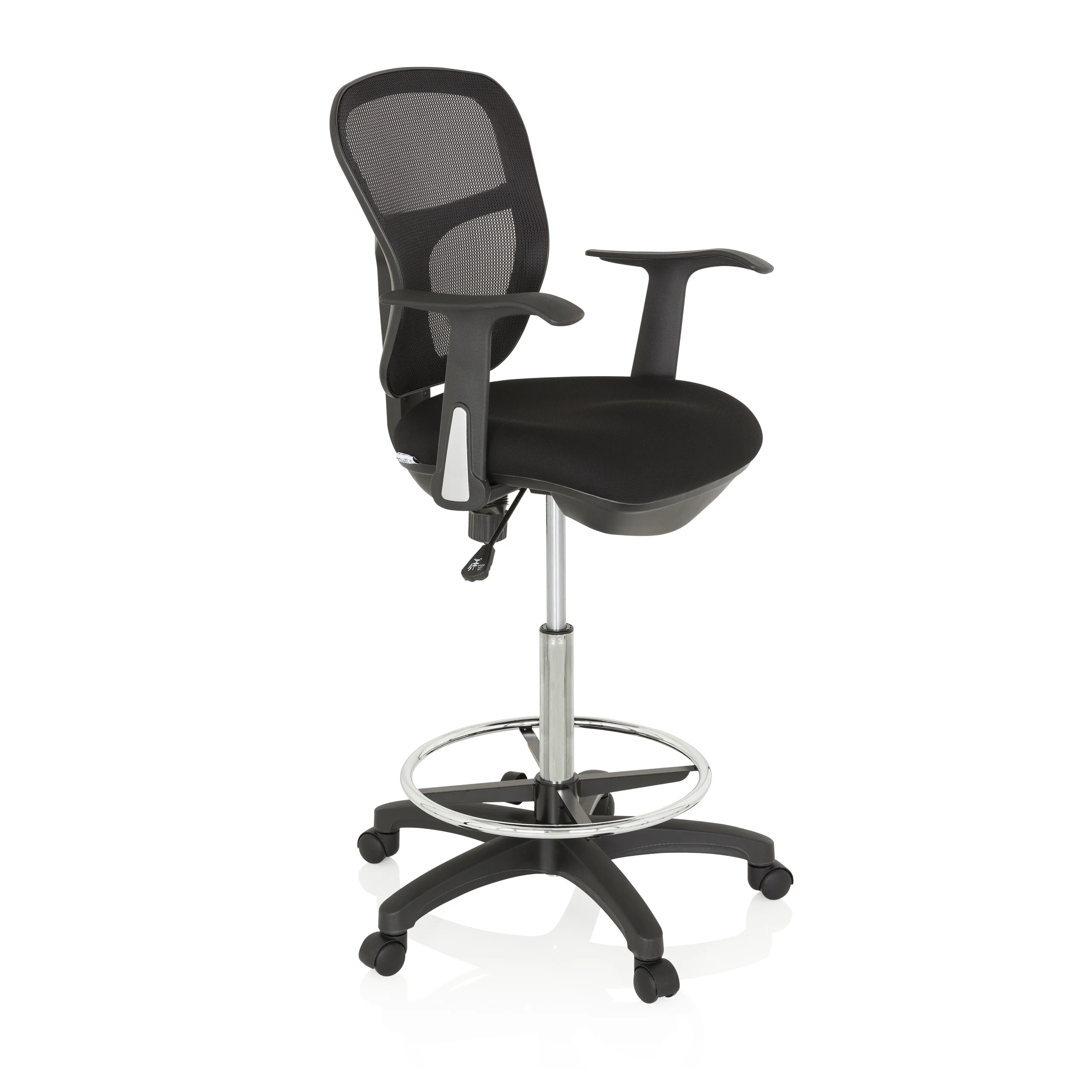 Arbeitsstuhl / Counterstuhl TOP WORK 108 Netz schwarz hjh OFFICE - Image 6