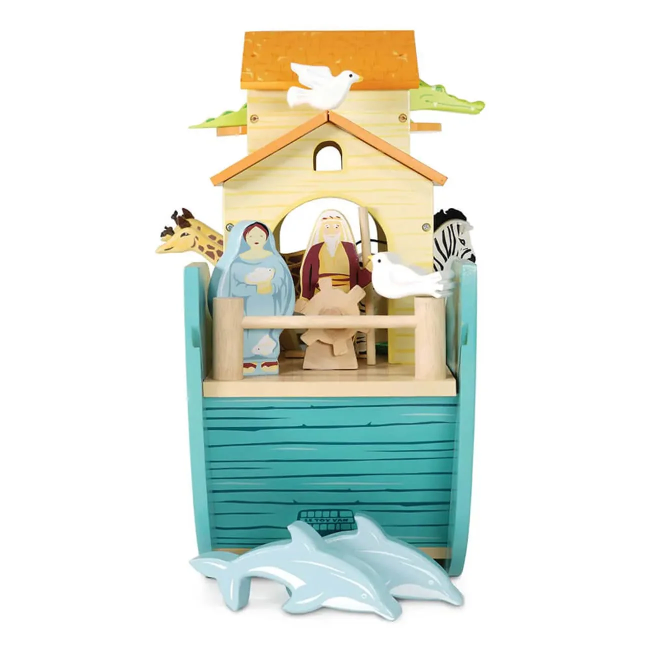 Arche Noah Holzspielset mit Noah, seiner Frau und 10 Tierpaaren - Image 3