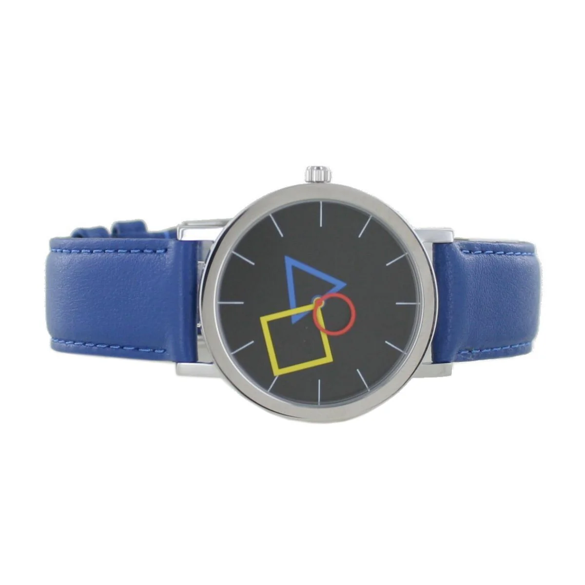 Aristo Bauhaus Unisex Uhr Edelstahl 4D86IB Leder blau - Image 2