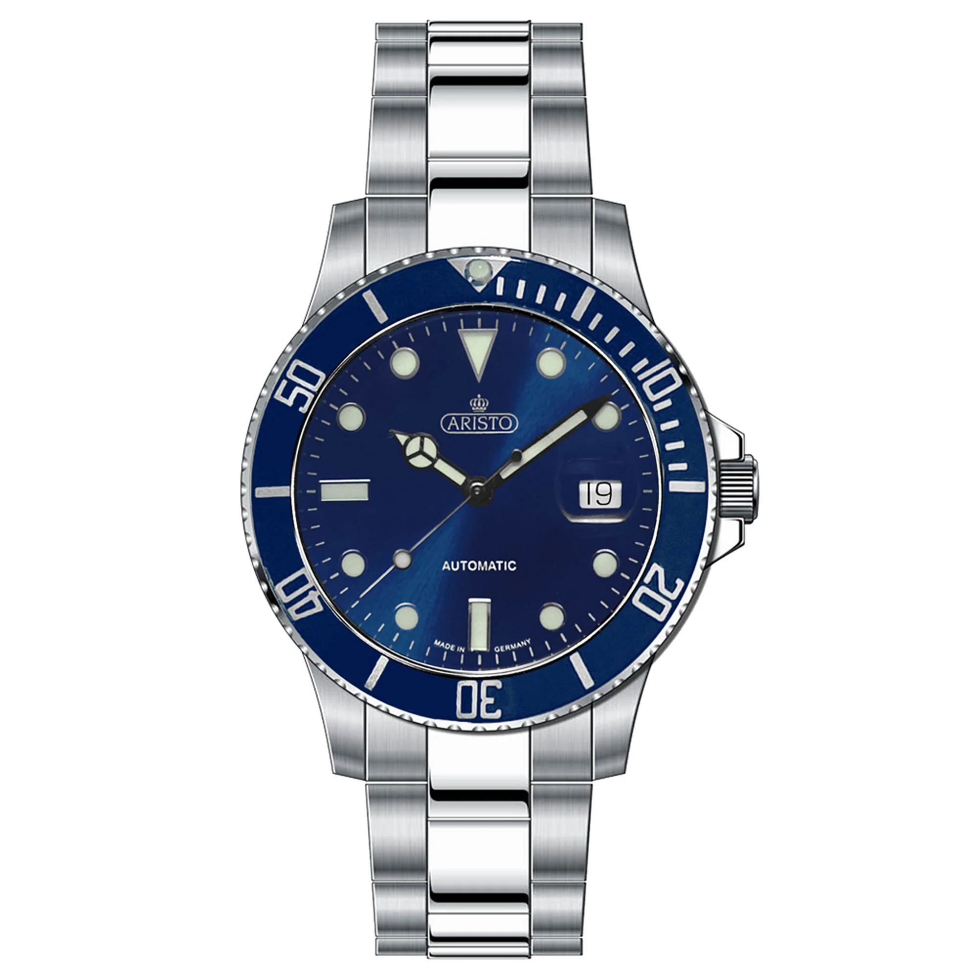 ARISTO Herren Armbanduhr Taucheruhr Aquaristo Automatic 4H98294-B Blue Sea Diver