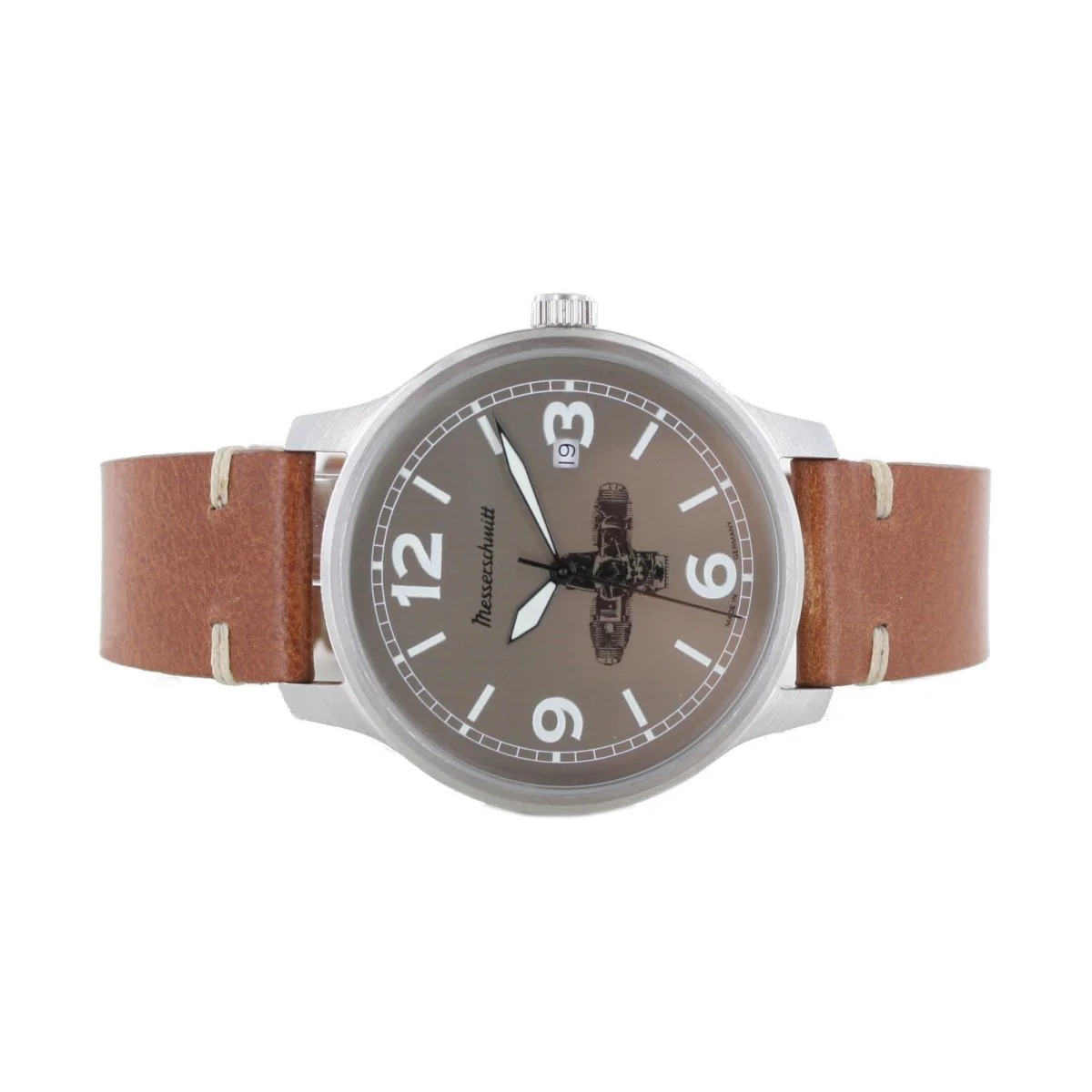 Aristo Herren Messerschmitt Uhr Boxer-Uhr ME-BOXER4 Leder - Image 2