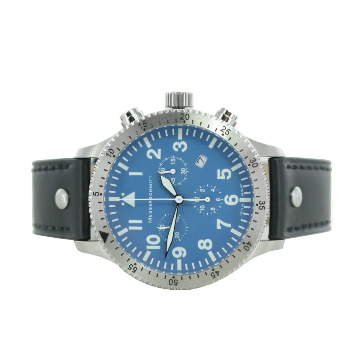 Aristo Herren Messerschmitt Uhr Chronograph Fliegeruhr ME-5030BLAU - Image 2