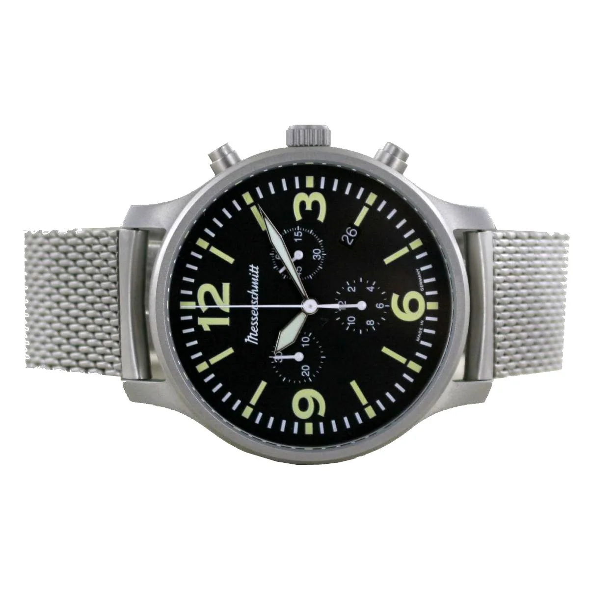 Aristo Herren Messerschmitt Uhr Flieger Chronograph ME-3H205M Edelstahl - Image 2