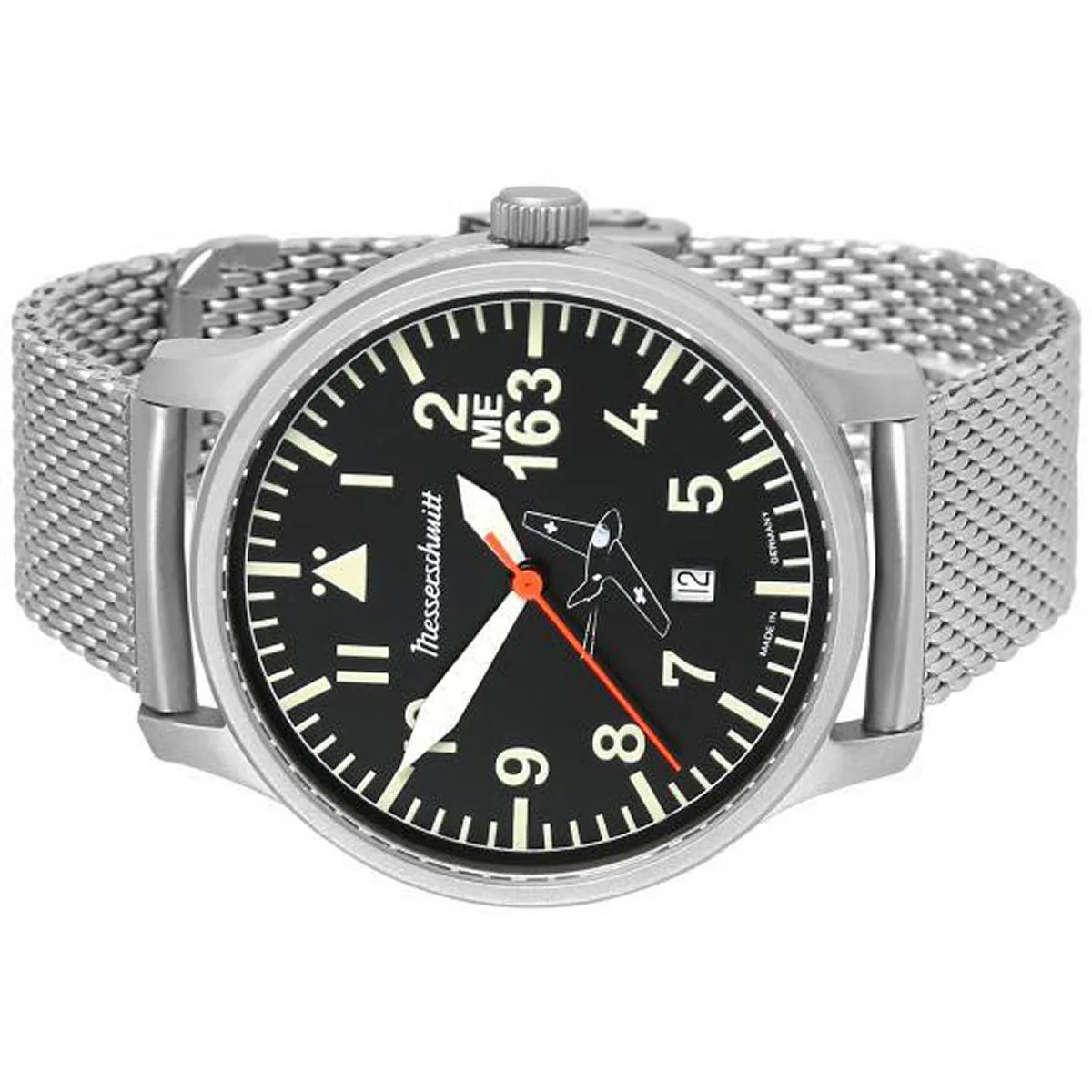 Aristo Herren Messerschmitt Uhr Fliegeruhr - Komet ME163KOMET-M Edelstahl limitiert - Image 2