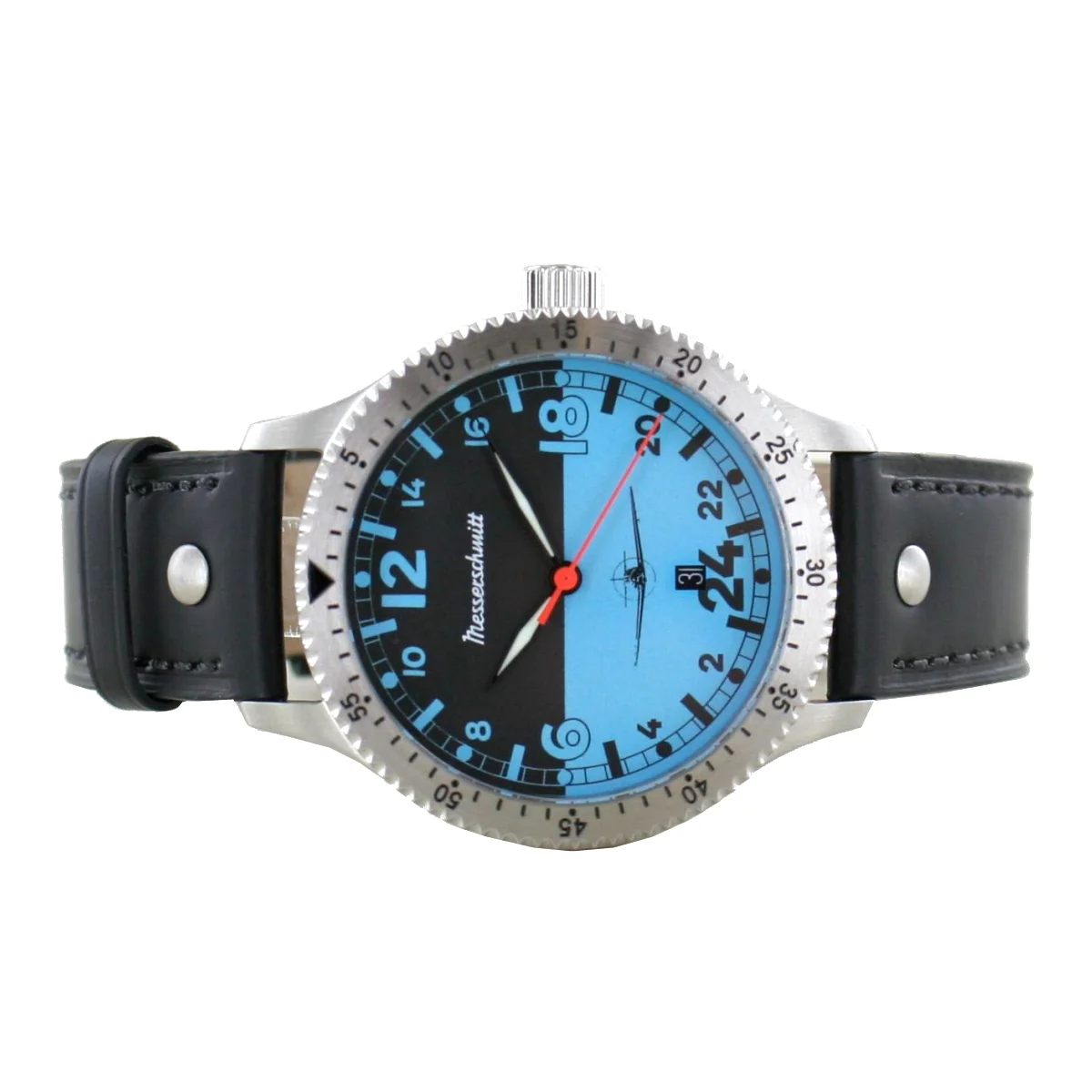 Aristo Herren Messerschmitt Uhr Fliegeruhr ME 108 / 108-24DR-B Blau - Image 2