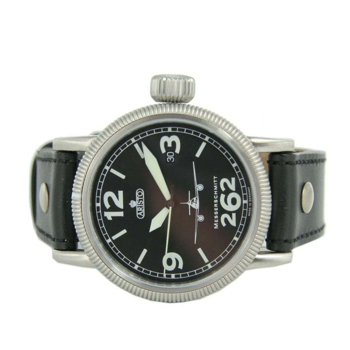 Aristo Herren Messerschmitt Uhr Fliegeruhr ME 262 Automatik 3H262-X - Image 2