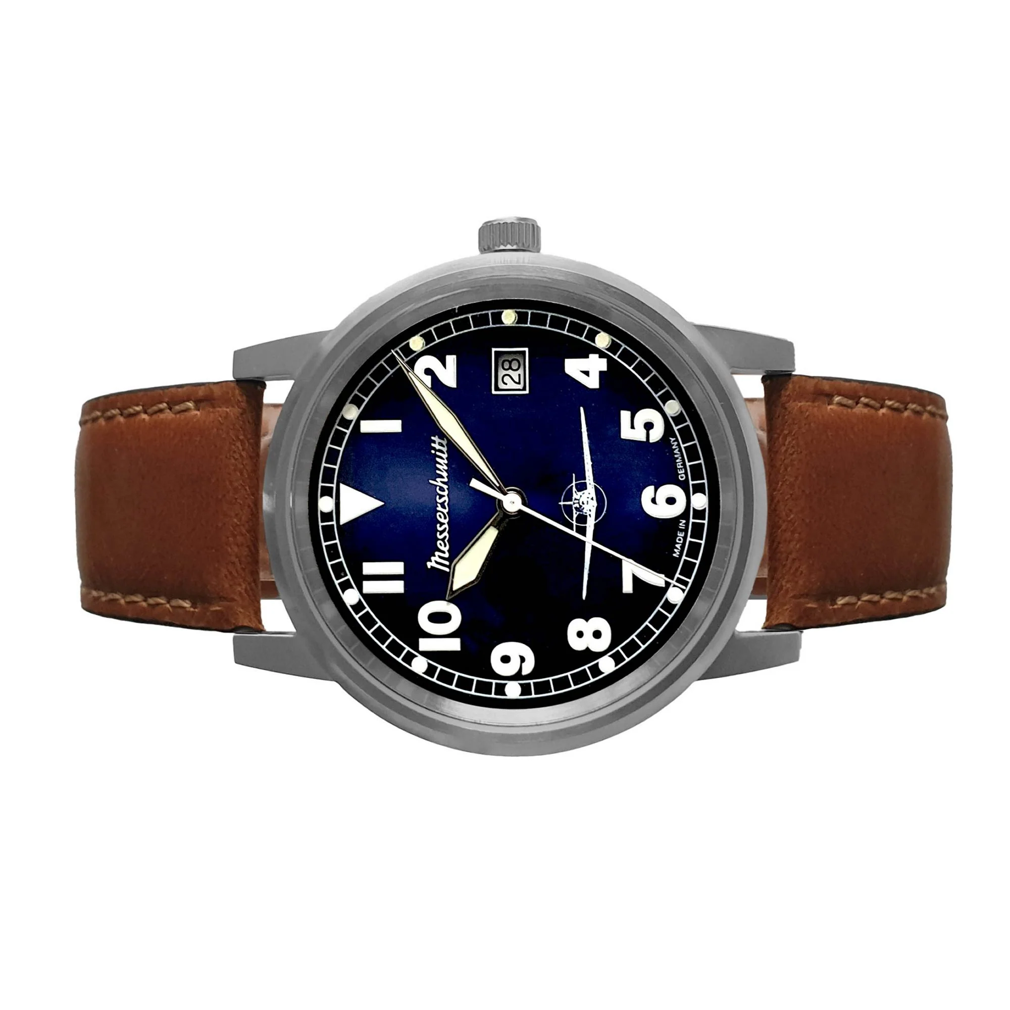 Aristo Herren Messerschmitt Uhr Fliegeruhr ME-9673-108L Leder - Image 2