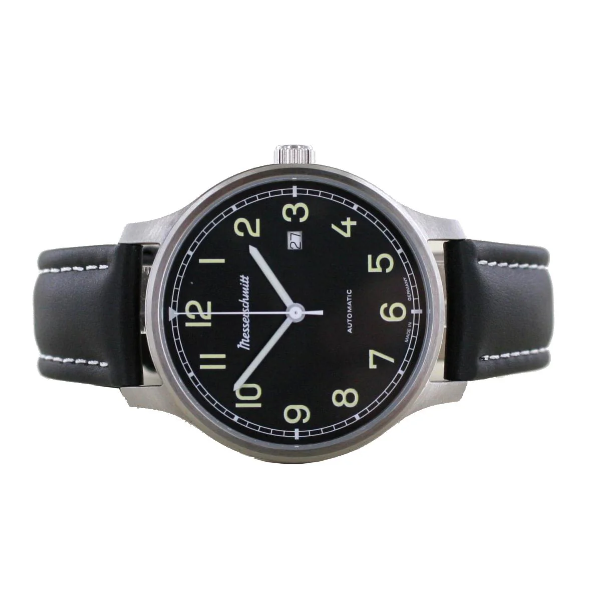 Aristo Herren Messerschmitt Uhr ME-Dienstuhr Automatik ME-6332RLM Leder - Image 2