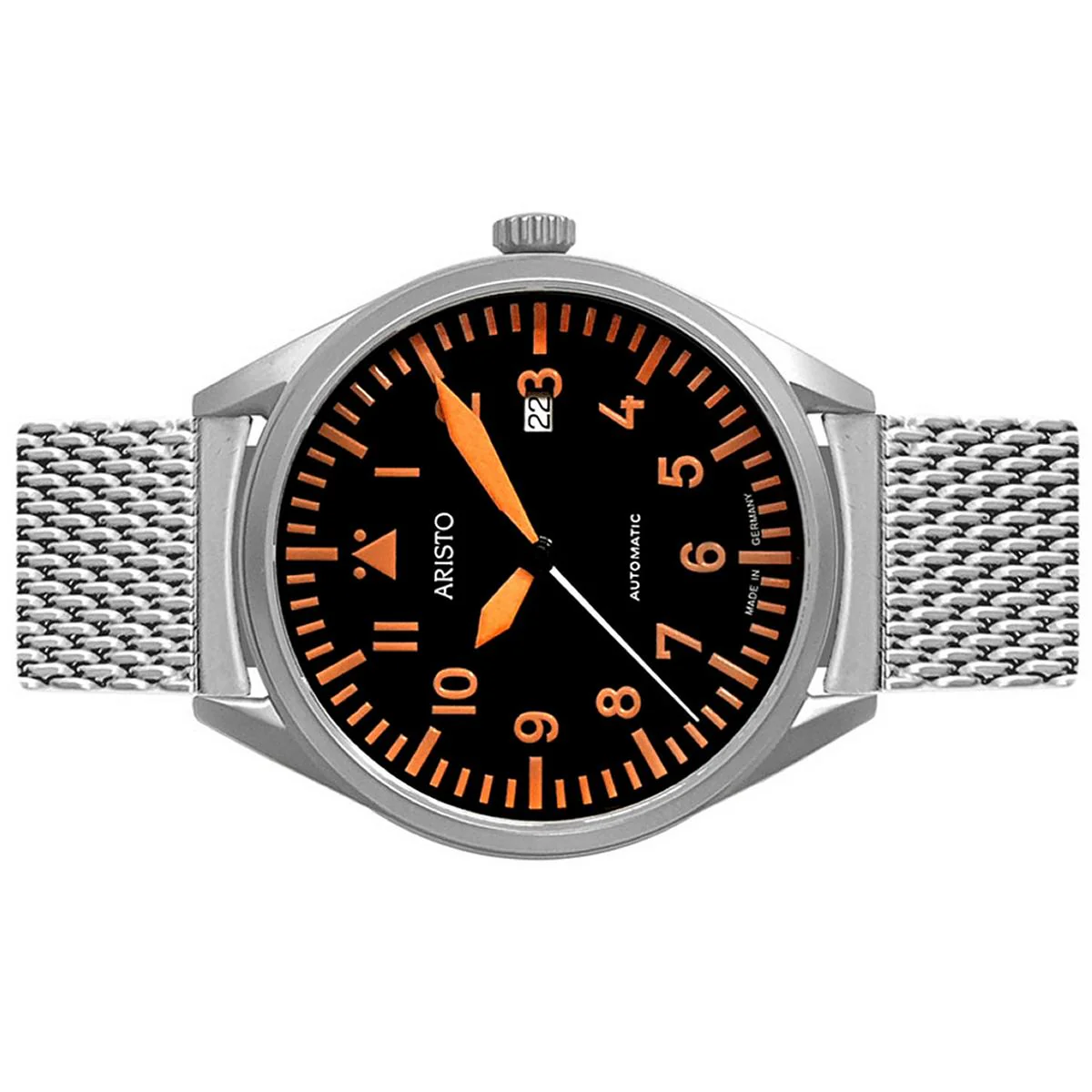 Aristo Herren Uhr Armbanduhr Fliegeruhr Automatik 3H223-M Edelstahl - Image 2