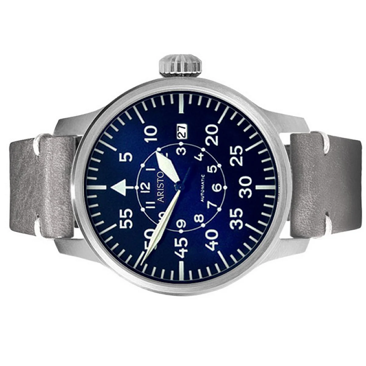 Aristo Herren Uhr Armbanduhr Fliegeruhr Pilot Automatik 3H210 Leder - Image 2