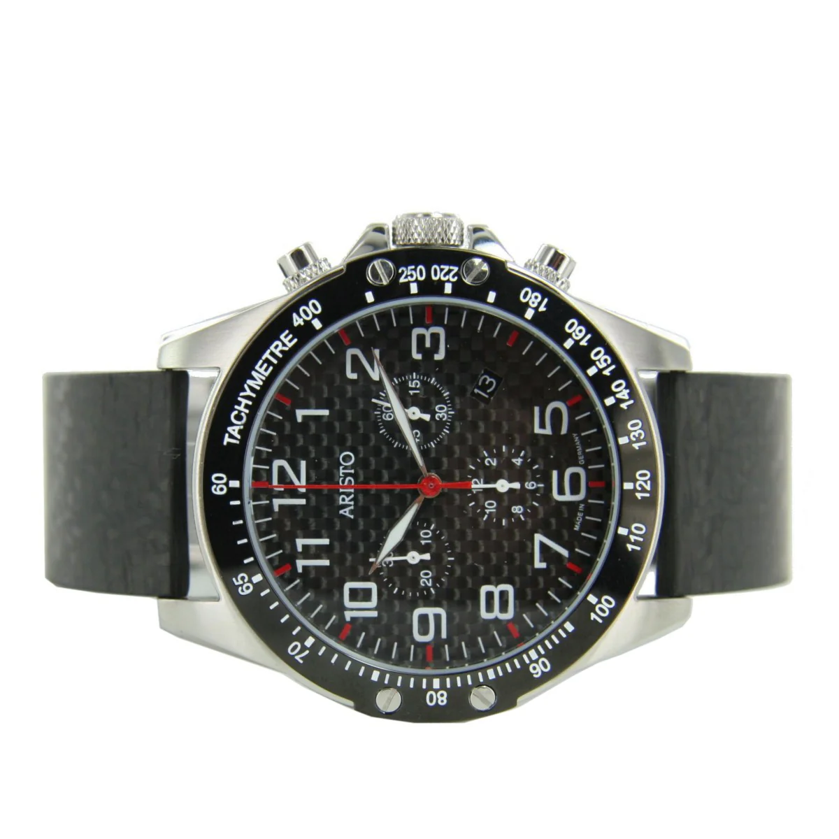 Aristo Herren Uhr Chronograph Carbon Edelstahl Trophy Spange 4H157 - Image 2