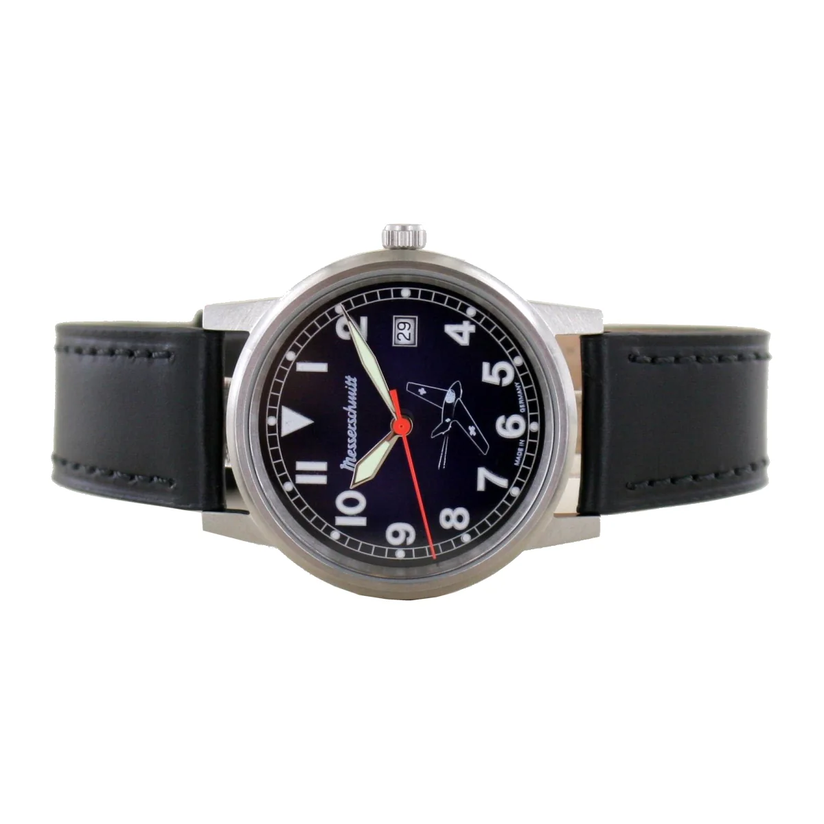 Aristo Unisex Messerschmitt Uhr Fliegeruhr - Komet 80 Jahre - ME163-80-4 Leder - Image 2