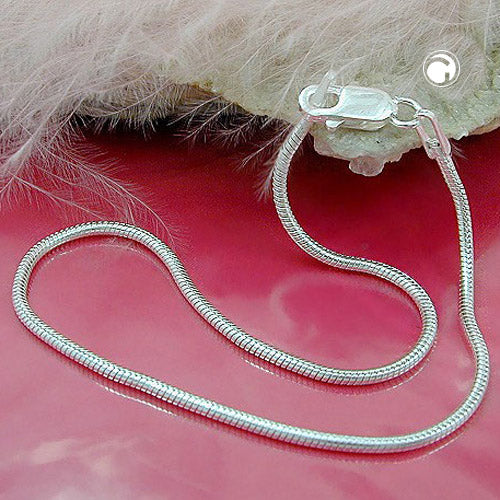 Armband 1,3mm Schlange rund Silber 925 19cm - Image 2