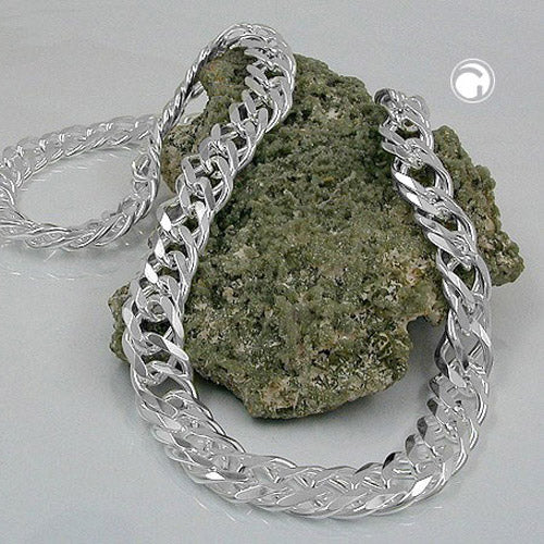 Armband 11x3,5mm Zwillingspanzer Silber 925 23cm - Image 2