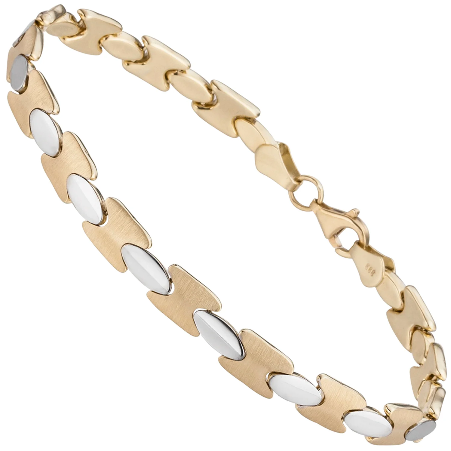 Armband 333 Gold Gelbgold bicolor 19 cm Goldarmband - Image 2