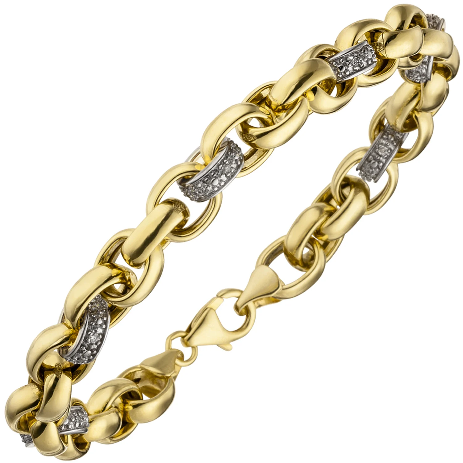 Armband 375 Gold Gelbgold 36 Diamanten Brillanten 20 cm Goldarmband - Image 2