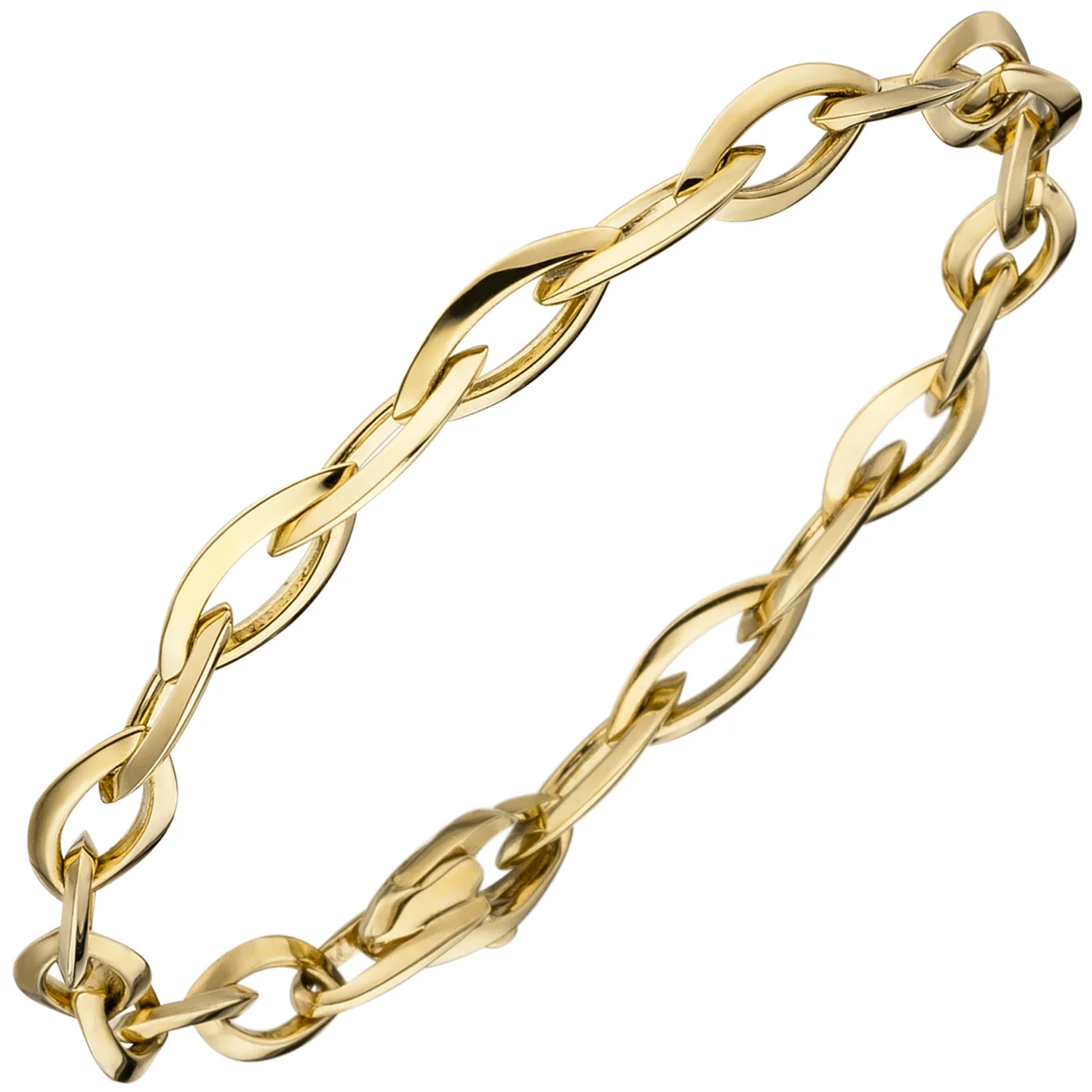Armband 585 Gold Gelbgold 19 cm Goldarmband Karabiner
